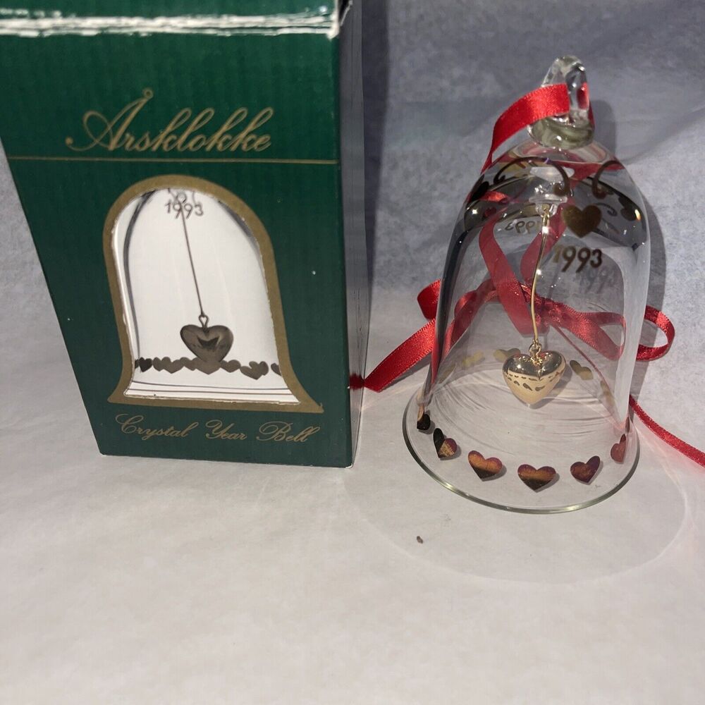 1993 BING & GRONDAHL ARSKLOKKE CHRISTMAS BELL ORNAMENT
